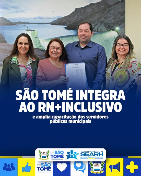 ✅ São Tomé agora faz parte do RN + Inclusivo!