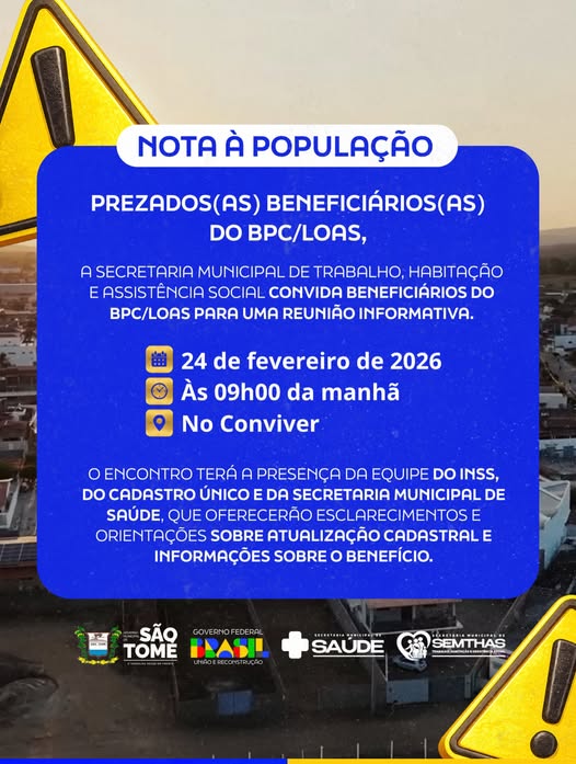 📢 Convocação aos Beneficiários do BPC/LOAS