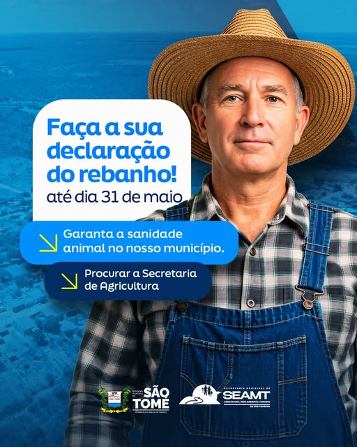 🚨 Atenção, produtores rurais de São Tomé! 🐄🐐🐑