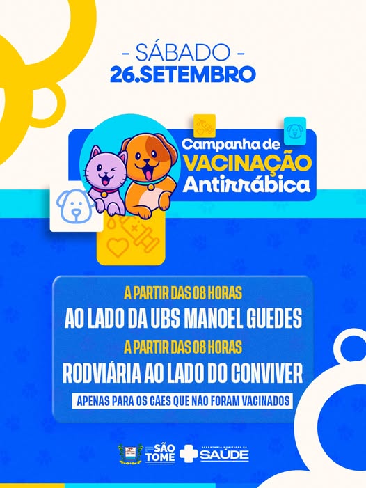 💉🐾 Campanha de Vacinação Antirrábica!